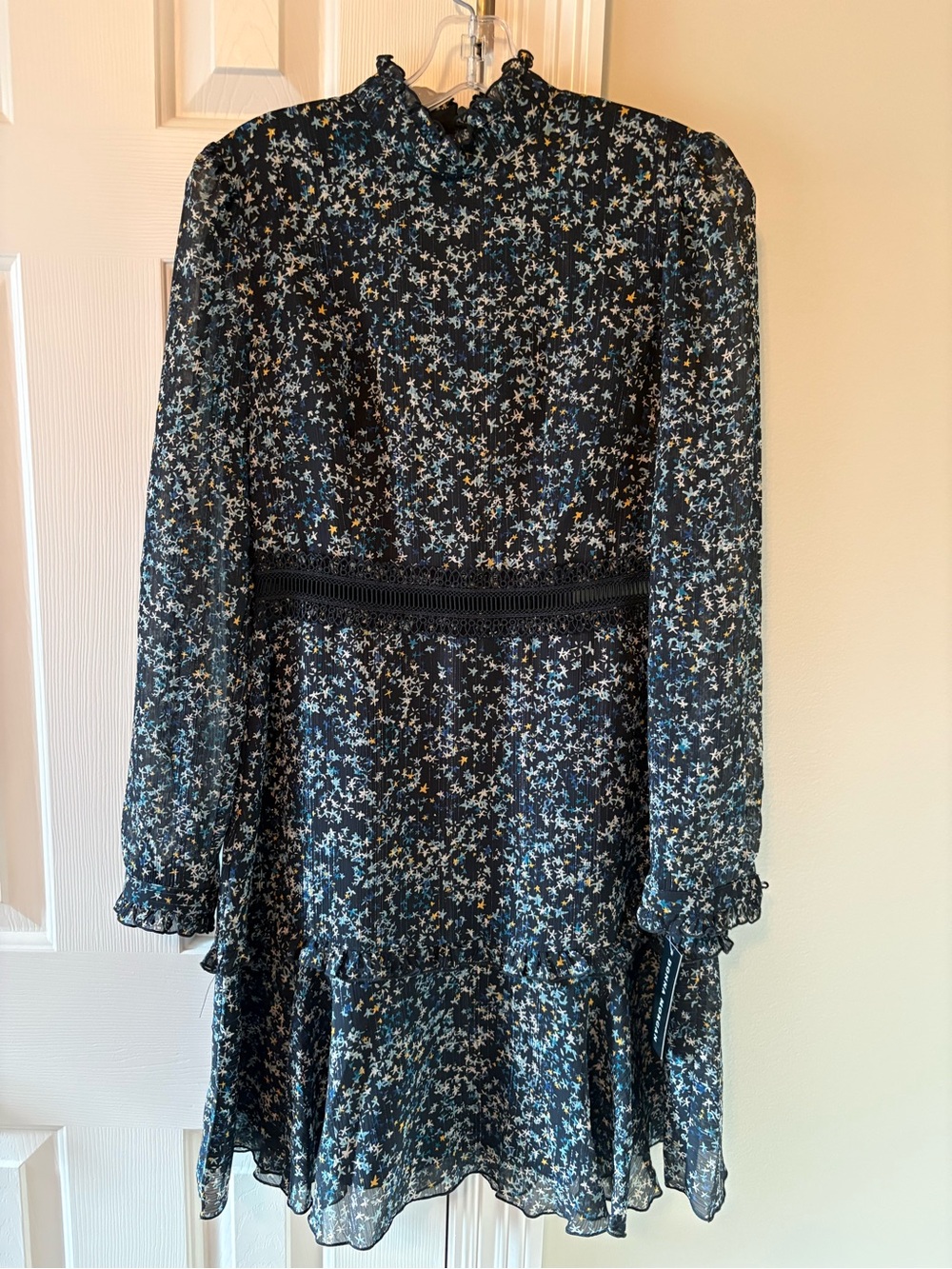 Anthropologie - Donna Morgan Long-Sleeve Ruffle Dress